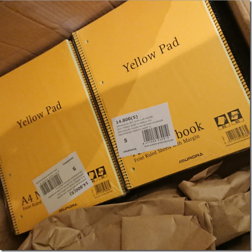 Yellow pads Yellow pads